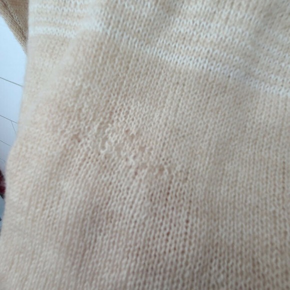 Krista Larson Sweater Mock Neck Layered Tan Beige Wearable Fiber Art Lagenlook - Picture 8 of 12